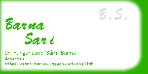 barna sari business card
